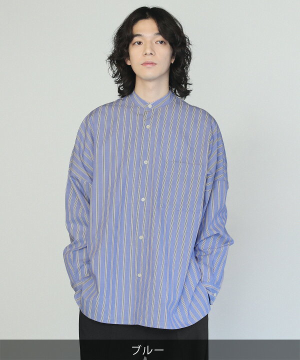楽天市場】シャツ バンドカラーシャツ メンズ 春 春服 秋 秋服 長袖 綿 