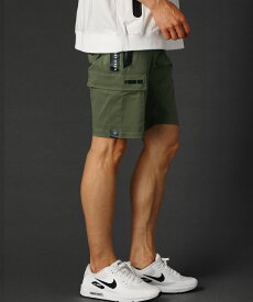 【セットアップ対応】 ゴルフウェア メンズ ショートパンツ ショーツ 夏 夏服 イージーショーツ イージーパンツ カーゴパンツ 撥水 ストレッチ 伸縮 ナイロン ウエストゴム 止水ジップ 刺繍 ロゴ プリント ベージュ カーキ チャコール グレー ブラック M L LL XL 46031