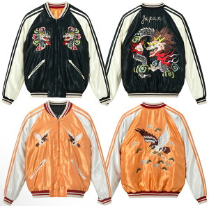 TAILOR TOYO (�e�[���[���m) Early 1950s Style Acetate Souvenir Jacket �gWHITE DRAGON�h × �gEAGLE�h [TT15682-119] �X�J�W���� �X�[�x�j�A �A�Z�e�[�g �h? �� �� �A���J�W �����Y ��������
