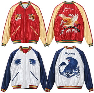 TAILOR TOYO (�e�[���[���m) Mid 1950s Style Acetate Souvenir Jacket �gEAGLE�h × �gBLUE TIGER�h [TT15790-170] �X�J�W���� �X�[�x�j�A ���o�[�V�u�� �`�� �h? �h �� �A���J�W �����Y ��������