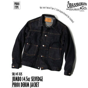 �y���X�I�X�X���z STRASS BURGER (�X�g���X�o�[�K�[) JUMBO 14.5oz SELVEDGE PH101 DENIM JACKET [SBJ-145-332S] �W�[�W���� �W���P�b�g 2nd �C���f�B�S �f�j�� ���R�Y �A���J�W �����Y ���{�� ��������