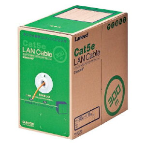 【メーカー在庫限り】エレコム LD-CT2/DR300/RS RoHS対応LANケーブル/CAT5E/300m/オレンジ/簡易パッケージ4953103460270