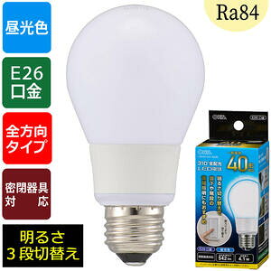 �y���[�J�[�݌Ɍ���z 06-3762�@LED�d�� LDA4D-G/D AG95 ����3�i�K �i40�`����/Ra84/542lm/�����F/E26/�S�����z��310°/���`���Ή��j4971275637627
