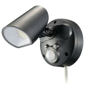 【メーカー在庫限り】06-4287 オーム電機 LEDセンサーライト （1灯/10W/1000Lm/白色LED/保護等級IPX4/コード長3m）LS-AS1000K4-K 4971275642874