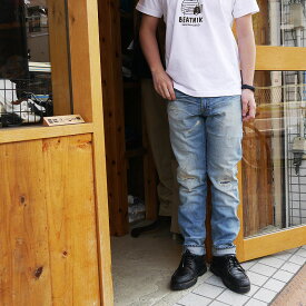 JAPAN BLUE JEANS ジャパンブルージーンズ デニムパンツ ジーンズ パンツ ブリーチデニム フェード クラッシュデニム リペア タタキ ウォッシュ J8717 カリフ サンセット CALIF Sun set 細身 ストレッチ ヴィンテージ ジーパン メンズ レディース 岡山デニム 世田谷ベース