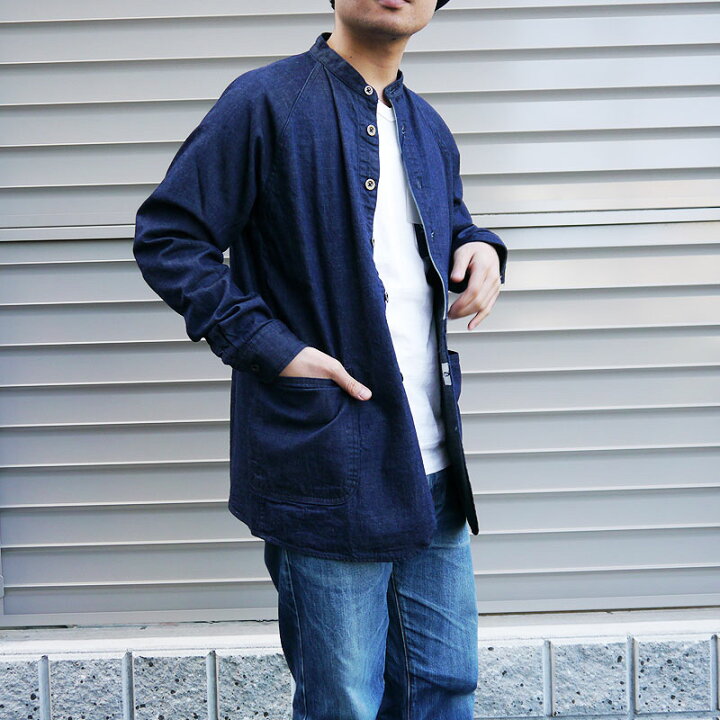 楽天市場 ジャパンブルージーンズ デニムシャツ メンズ バンドカラーシャツ シャツジャケット デニムジャケット Japan Blue Jeans 岡山デニム ノーカラージャケット ジーンズ おすすめ 世田谷ベース Squeeze Coconuts