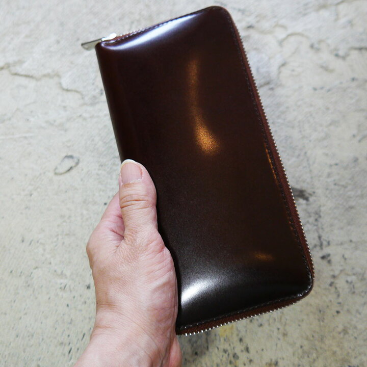 楽天市場】新喜皮革 コードバン 長財布 ラウンドファスナー ロング  