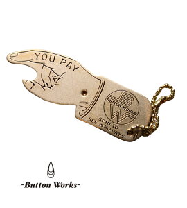 BUTTON WORKS �{�^�����[�N�X �L�[�z���_�[ BW-0184 �gYOU PAY�hSPINNER �L�[�z���_�[ �^�J �X�s�i�[�L�[�z���_�[ �`���[�� ������� �t�@�b�V���� �ʔ�