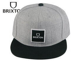 ☆BRIXTON【ブリクストン】ALPHA SQUARE MP SNAPBACK HEATHER GREY/BLACK スナップバック ヘザーグレー/ブラック 20131 20459 21044 [BB CAP SKATE SK8 スケボー スケーター]