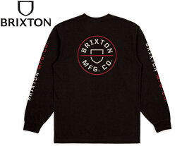 ☆BRIXTON【ブリクストン】CREST LONG SLEEVE TEE BLACK ロングスリーブ ブラック 19232 [SKATE SK8 スケボー スケーター] 20025