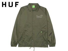 ☆HUF【ハフ】DROP OUT COACHES JACKET FOREST GREEN コーチジャケット フォレストグリーン 20306 [スケボー スケートボード メンズ レディース]