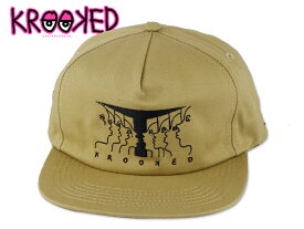 ☆KROOKED【クルキッド】FACES SNAPBACK KHAKI/BLACK キャップ カーキ/ブラック 20357 GONZ ゴンズ スケボー クルックド ] 10P05Sep15