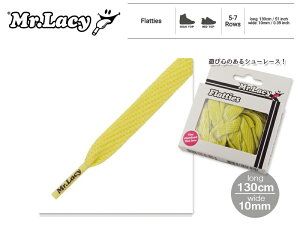 Mr.Lacyy~X^[[V[zFLATTIES BASIC COLOR SHOELACES Mid Yellow ~bhCG[ FynCNIeBȃV[[XztbeB[Y x[VbNJ[ 130cm CЂ CR11976 y[֑Ή