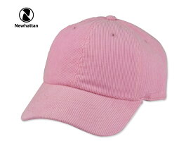 ☆NEWHATTAN【ニューハッタン】CORDUROY CAP LIGHT PINK コーディロイ キャップ ライトピンク 15164 [2016 無地 シンプル メンズ レディース]21232