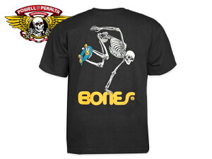 POWELL PERALTA �p�E�G���E�y�����^ Skateboard Skeleton T-Shirts BLACK �X�P�[�g�{�[�h�@�X�P���g�� T�V���c �u���b�N 19456 22665 [���� SKATE SK8 �X�P�{�[]