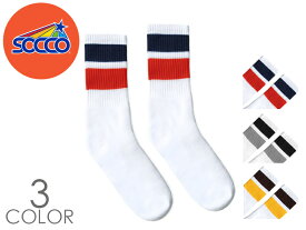 ☆SOCCO SOCKS【ソッコソックス】Crew Bold Two Stripe Socks クルーボールド ツーストライプ ソックス 19722 20667[メール便対応 靴下 メンズ 無地 アメカジ 厚手 スケーターソックス]