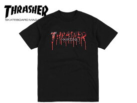 ☆THRASHER【スラッシャー】BLOOD DRIP T-SHIRT BLACK ブロードドリップ Tシャツ ブラック 19791 [SKATE SK8 スケボー SUPREME]