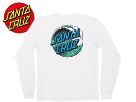 ☆SANTA CRUZ【サンタクルーズ】Wave Dot LONG SLEEVE WHITE ロングスリーブ ホワイト 19829 [SKATE SK8 スケボー SUPREME]