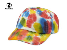 ☆NEWHATTAN【ニューハッタン】COTTON TIEDYE CAP D : RED/YELLOW/BLUE コットン タイダイ キャップ レッド/イエロー/ブルー 14447 [2016 メンズ レディース]　10P07Nov15