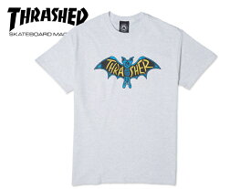 ☆THRASHER【スラッシャー】BAT T-Shirt ASH GREY バットロゴ Tシャツ アッシュグレー 20781 [スケボー スケートボード メンズ レディース]