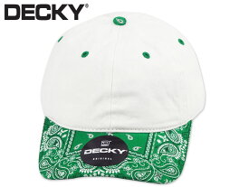 DECKY ディッキー 6PANEL BANDANA DAD CAP WHITE/KELLY バンダナダッド キャップ ホワイト/ケリー 20905