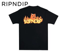 ☆RIPNDIP【リップンディップ】Devils Work T-shirts Black Tシャツ ブラック 20484 [CAT 猫 ネコ スケボー SKATE SK8 スケートボード]10P19Dec15