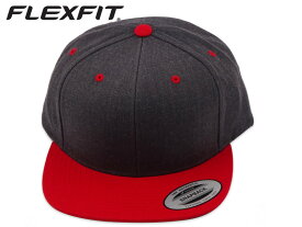 FLEXFIT フレックスフィット YUPOONG PREMIUM CLASSIC SNAPBACK DARK HEATHER/RED クラシック スナップバックキャップ ダークヘザー/レッド 13566 16360 20643