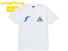 HUF×GOODYEAR【ハフ×グッドイヤー】GRAND PRIX TT T SHIRTS WHITE Tシャツ ホワイト 20854 [スケボー スケートボード メンズ レディース]