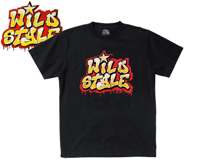 楽天市場】WILD STYLE【ワイルドスタイル】T-SHIRTS BLACK ミューラル 