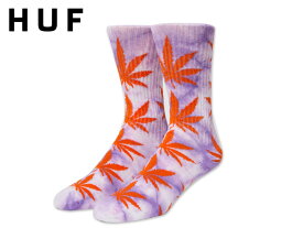 HUF ハフ BLEACH DYE PLANTLIFE SOCK PURPLE ブリーチダイ プラントライフ ソックス パープル 21082 [スケボー スケートボード メンズ レディース]