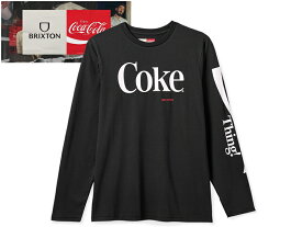BRIXTON×COCA-COLA ブリクストン×コカ・コーラ REAL THING LONG SLEEVE T-SHIRTS BLACK ロングスリーブ Tシャツ ブラック 20907