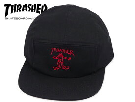 THRASHER スラッシャー GONZ 5PANEL CAP BLACK/RED ゴンズ キャンプキャップ ブラック 21170 [スケボー メンズ レディース] 10P21Feb15