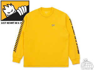 LAST RESORT AB×SPITFIRE WHEELS ���X�g���]�[�g�G�[�r�[×�X�s�b�g�t�@�C���[ LRxSF LONG SLEEVE T-SHIRTS YELLOW �����O�X���[�uT�V���c �C�G���[ 21303