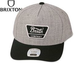 BRIXTON ブリクストン LINWOOD C MP SNAPBACK BLACK/HEATHER GREY スナップバック キャップ ブラック/ヘザーグレー 21395 [BB CAP SKATE SK8 スケボー スケーター]