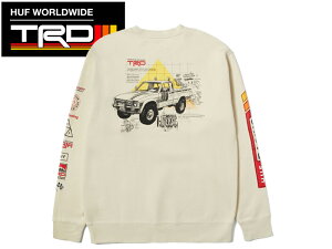 HUF×TOYOTA TRD �n�t×�g���^�E���[�V���O�E�f�x���b�v�����g CONCEPT CREWNECK FLEECE WHITE �N���[�l�b�N �z���C�g 21362 [�����Y ���f�B�[�X]
