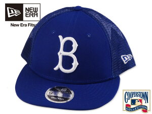 NEWERA �j���[�G�� 9FIFTY LOW PROFILE POLY TRUCKER CAP COOPERSTOWN BROOKLYN DODGERS ROYAL ���b�V���L���b�v �N�[�p�[�Y�^�E�� �u���b�N�����h�W���[�X ���C���� ���W���[���[�O 22898