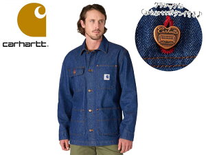 CARHARTT �J�[�n�[�g CRAFTED SERIES DENIM CHORE COAT RINSED DARK INDIGO �`���A�R�[�g �_�[�N�C���f�B�S 22885[UK CARHARTT �A���J�W �����Y ���f�B�[�X]