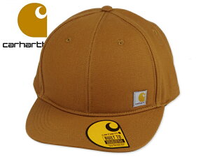 CARHARTT �J�[�n�[�g FIRM DUCK FLAT BRIM CAP CARHARTT BROWN �X�i�b�v�o�b�N �_�b�N�f�ރL���b�v �J�[�n�[�g�u���E�� 22255