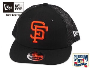 NEWERA �j���[�G�� 9FIFTY LOW PROFILE POLY TRUCKER CAP COOPERS TOWN SANFRANCISCO GIANTS BLACK ���b�V���L���b�v �N�[�p�[�Y�^�E�� �T���t�����V�X�R �W���C�A���c �u���b�N ���W���[���[�O 22898