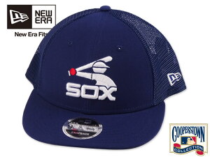 NEWERA �j���[�G�� 9FIFTY LOW PROFILE POLY TRUCKER CAP COOPERS TOWN CHICAGO WHITESOX NAVY ���b�V���L���b�v �N�[�p�[�Y�^�E�� �V�J�S �z���C�g�\�b�N�X �l�C�r�[ ���W���[���[�O 22898
