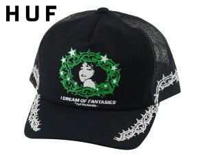 HUF �n�t FANTASIES TRUCKER CAP BLACK ���b�V���L���b�v �u���b�N 22839 [�X�P�{�[ �X�P�[�g�{�[�h �����Y ���f�B�[�X]