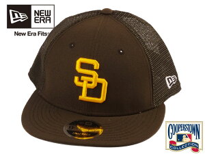 NEWERA �j���[�G�� 9FIFTY LOW PROFILE POLY TRUCKER CAP COOPERSTOWN SANDIEGO PADRES BROWN ���b�V���L���b�v �N�[�p�[�Y�^�E�� �T���f�B�G�S �p�h���X �u���E�� ���W���[���[�O 22898