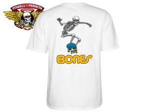 POWELL PERALTA �p�E�G���E�y�����^ Skateboard Skeleton2 Tee WHITE �X�P�[�g�{�[�h �X�P���g��2 �z���C�g 22666[���� SKATE SK8 �X�P�{�[]10P30Nov14