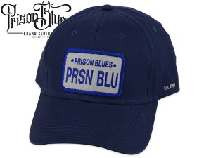 PRISON BLUES �v���Y���u���[�X Baseball Cap with Prison Blues Logo Navy CAP NAVY ���S �L���b�v �l�C�r�[ 22589