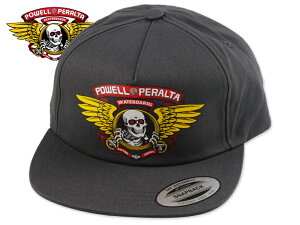 POWELL PERALTA �p�E�G���E�y�����^ WINGED RIPPER CAP CHARCOAL �E�B���O���b�p�[ �L���b�v �`���R�[�� 22671 [�����Y ���f�B�[�X �X�P�{�[ �X�P�[�g�{�[�h]