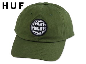 HUF �n�t WIDE ANGLE 6 PANEL CV CAP OLIVE �L���b�v �I���[�u 23076 [�X�P�{�[ �X�P�[�g�{�[�h �����Y ���f�B�[�X]