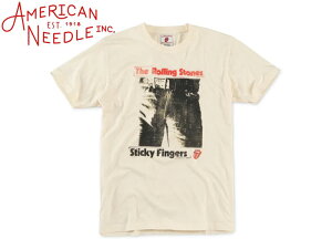 AMERICAN NEEDLE �A�����J���j�[�h�� THE ROLLING STONES VINTAGE FADE BRASS TACKS T-SHIRT CREAM ���[�����O�X�g�[���Y T�V���c �N���[�� 22152 [�o���hT �����Y ���f�B�[�X]