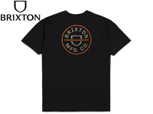 BRIXTON �u���N�X�g�� CREST II T-SHIRTS BLACK/PERSSIMMON ORANGE/SAND T�V���c �u���b�N/�I�����W/�T���h 21714