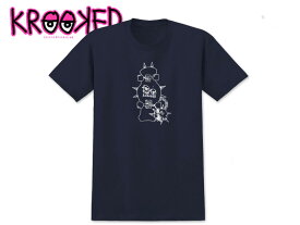 KROOKED クルキッド MACE T-SHIRTS NAVY Tシャツ ネイビー 21666[GONZ ゴンズ スケボー クルックド] 10P05Sep15