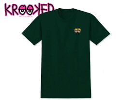 KROOKED クルキッド STRAIT EYES T-SHIRTS FOREST GREEN Tシャツ フォレストグリーン 21665 [GONZ ゴンズ スケボー クルックド] 10P05Sep15